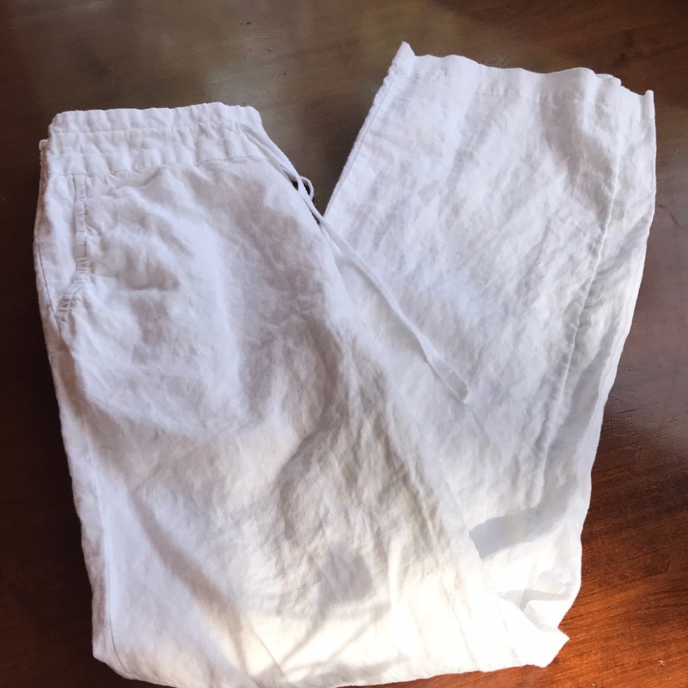 Artisan ny linen white pants S, roomy
